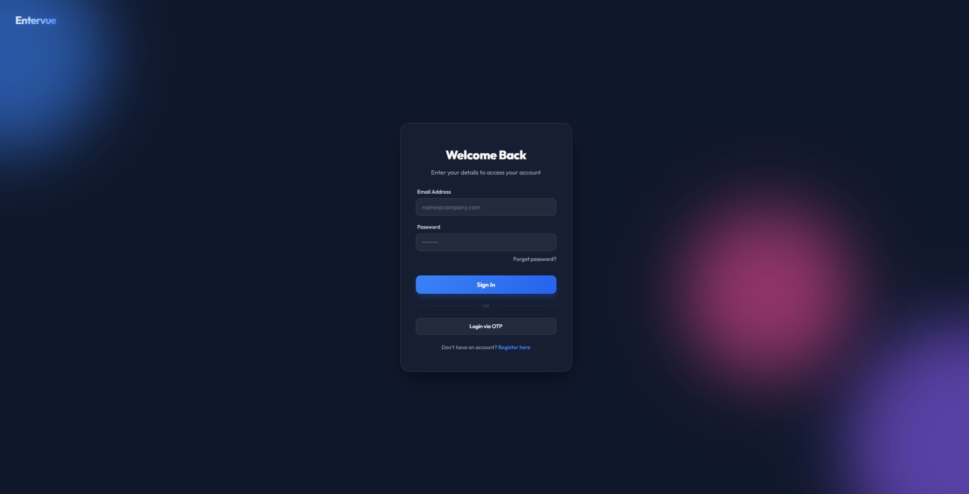 Interview Management App Mockup